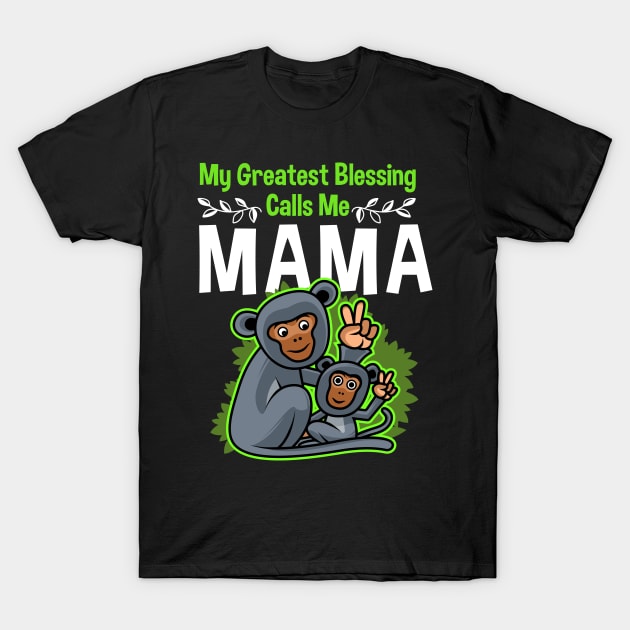 Mother and Children Animal Tshirt for Mother Lovers T-Shirt by AlleyField